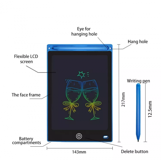 LCD Writing Tablet For Kids 8.5 Inches Electric Drawing Board