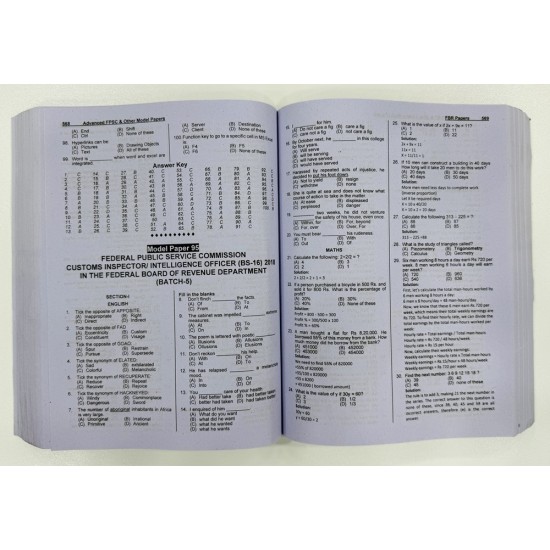 Advanced FPSC & Other Federal Model Papers Advanced FPSC & Other Federal Model Papers