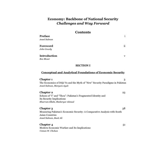 Economy: Backbone of National Security - Challenges and Way Forward
